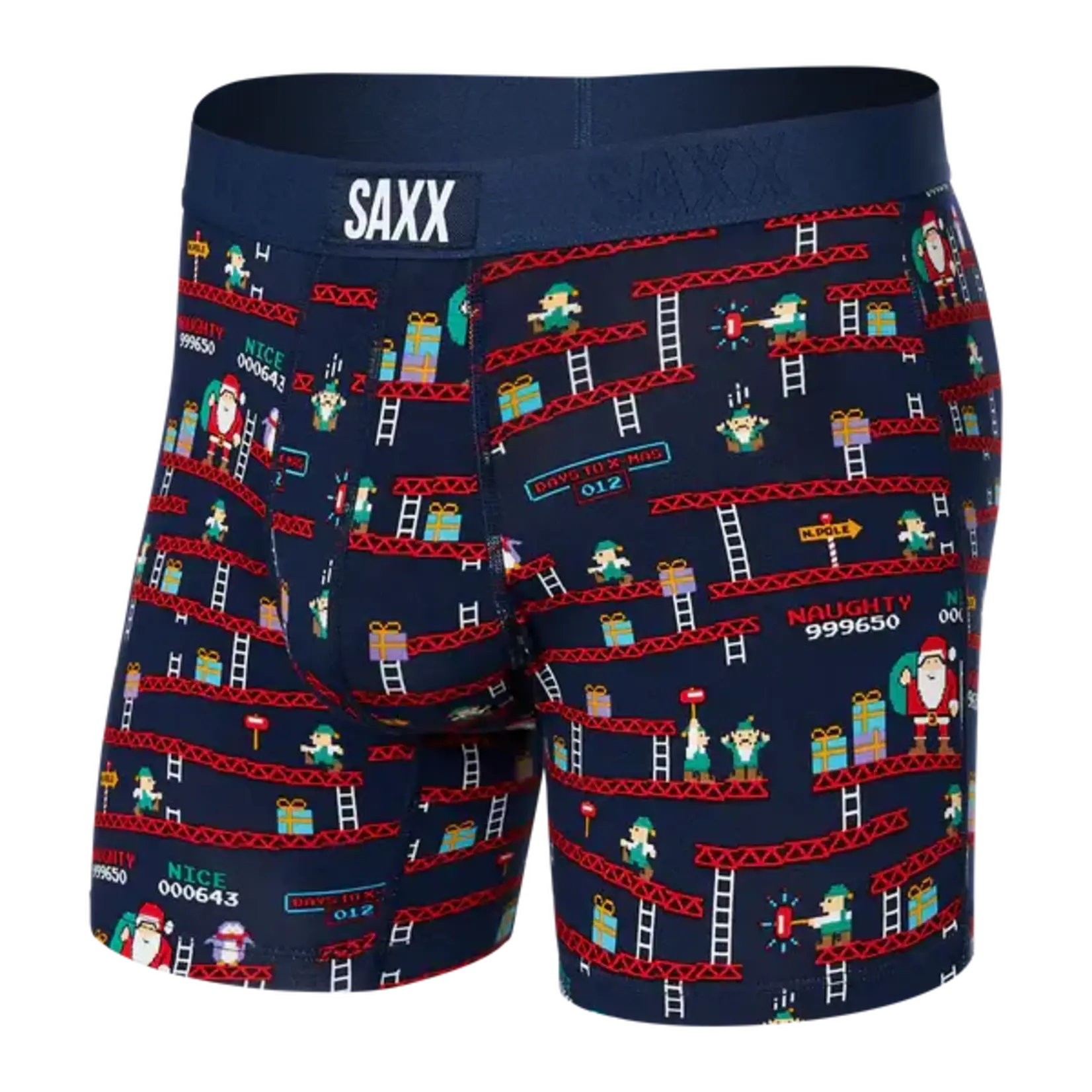 Saxx Saxx Underwear, Vibe Boxer Modern Fit, Mens, SWN-Santa's Workshop-Nvy