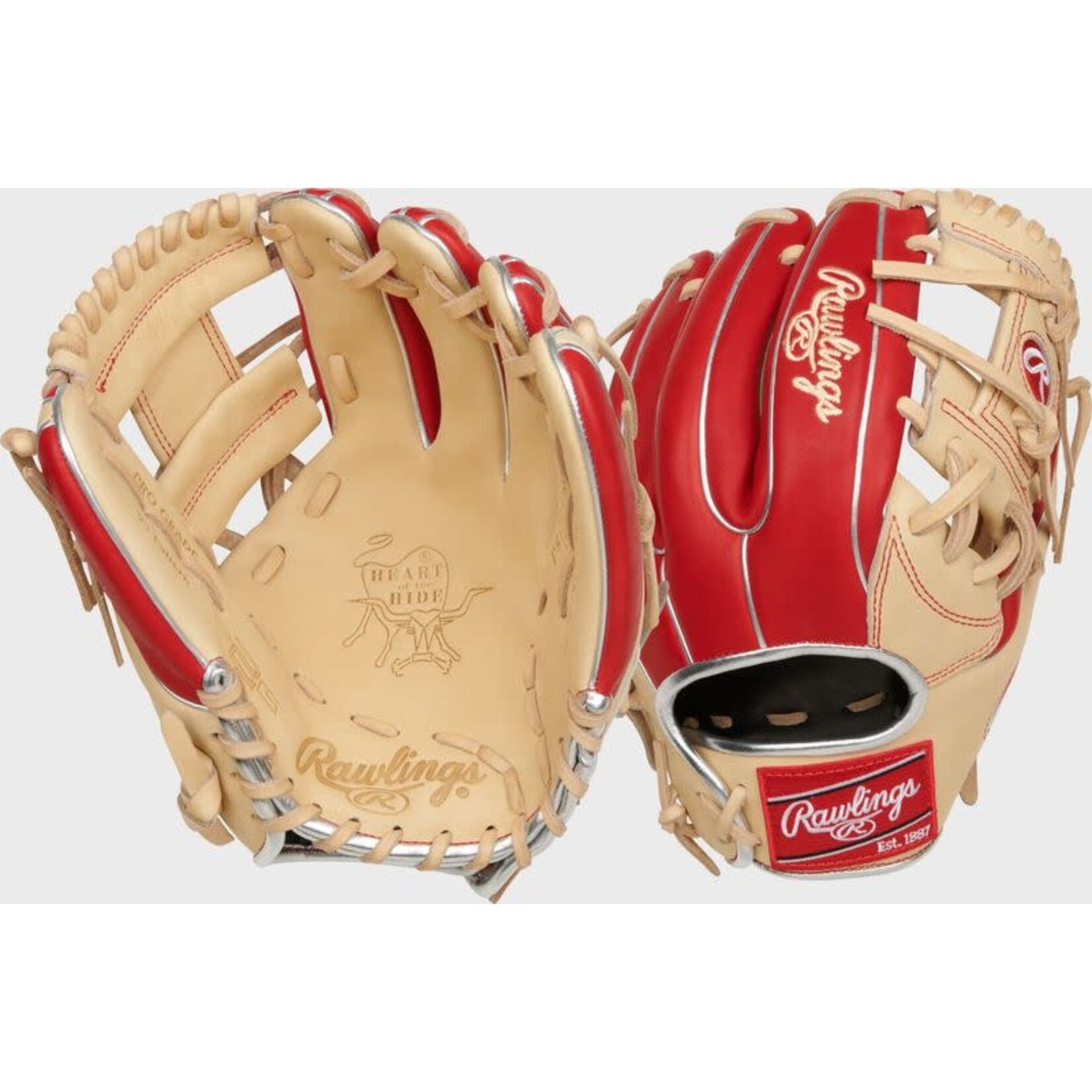 Rawlings Rawlings Baseball Glove, Heart of the Hide, 11.5”, Reg