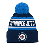 Outerstuff Outerstuff Toque, Wordmark Jacquard Cuff Pom, NHL, Youth, Winnipeg Jets