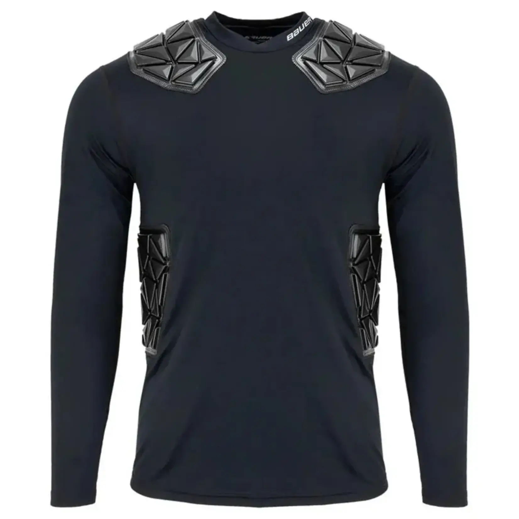 Bauer Bauer Padded Goalie Top, Elite Long Sleeve, Senior, Blk