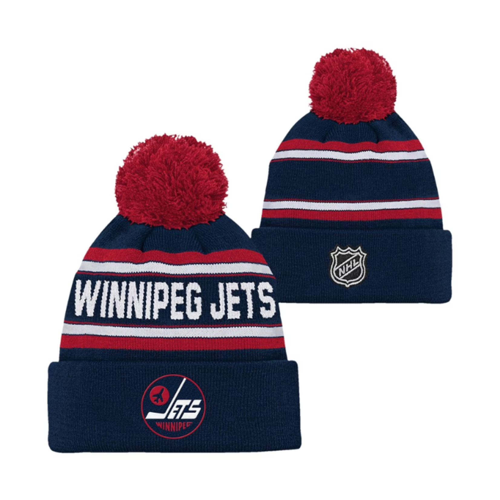 Outerstuff Outerstuff Toque, 3rd Jersey Jacquard Cuff Pom, NHL, Kids, Winnipeg Jets