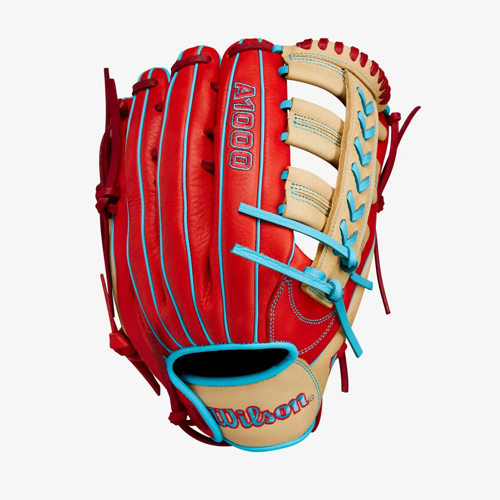 Wilson Wilson Baseball Glove, A1000 1892 Pedroia Fit, Reg, 12.25", Outfield Pattern, Red