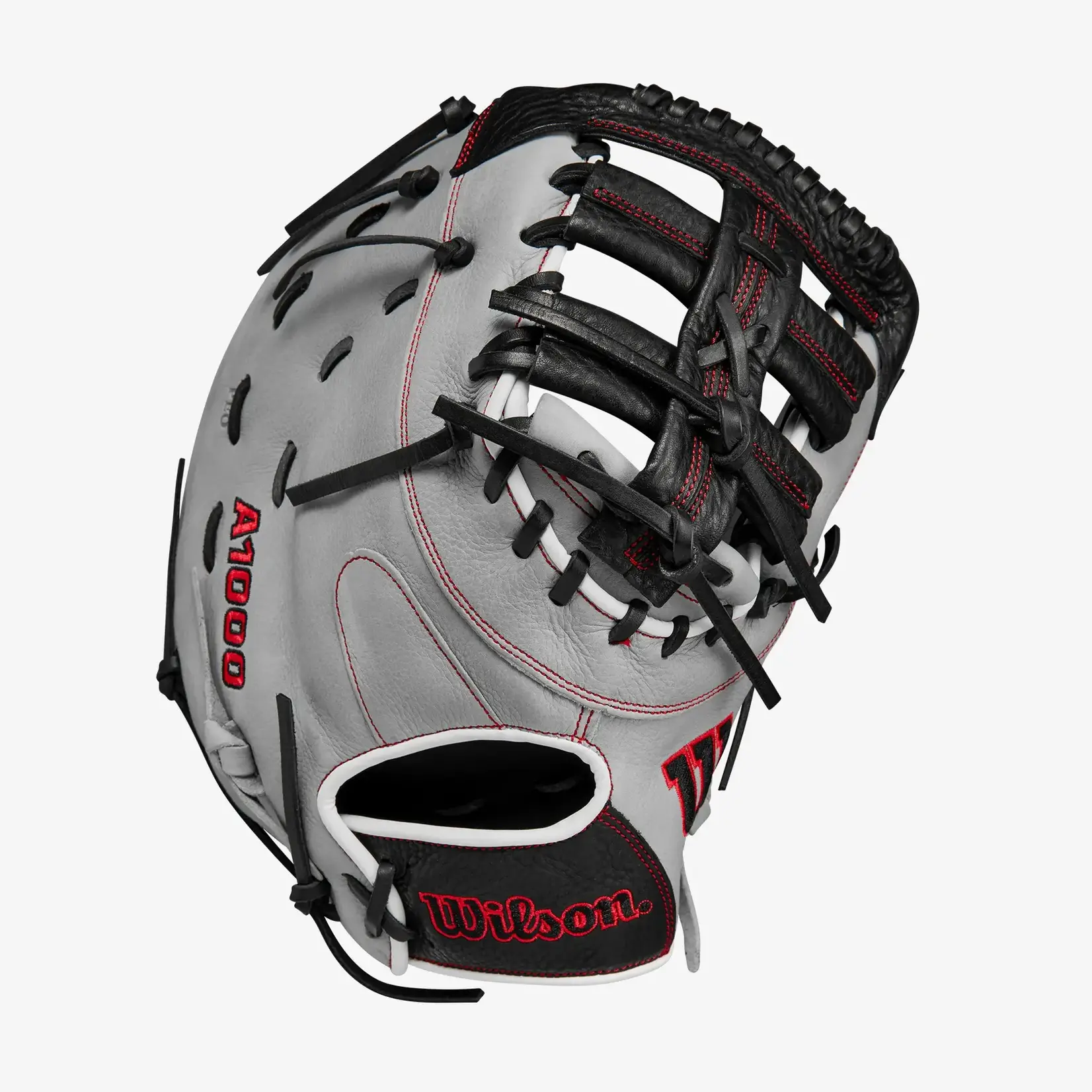 Wilson Wilson Baseball Glove, A1000 1620, Reg, 12.5", First Base Mitt, Blk/Gry/Wht