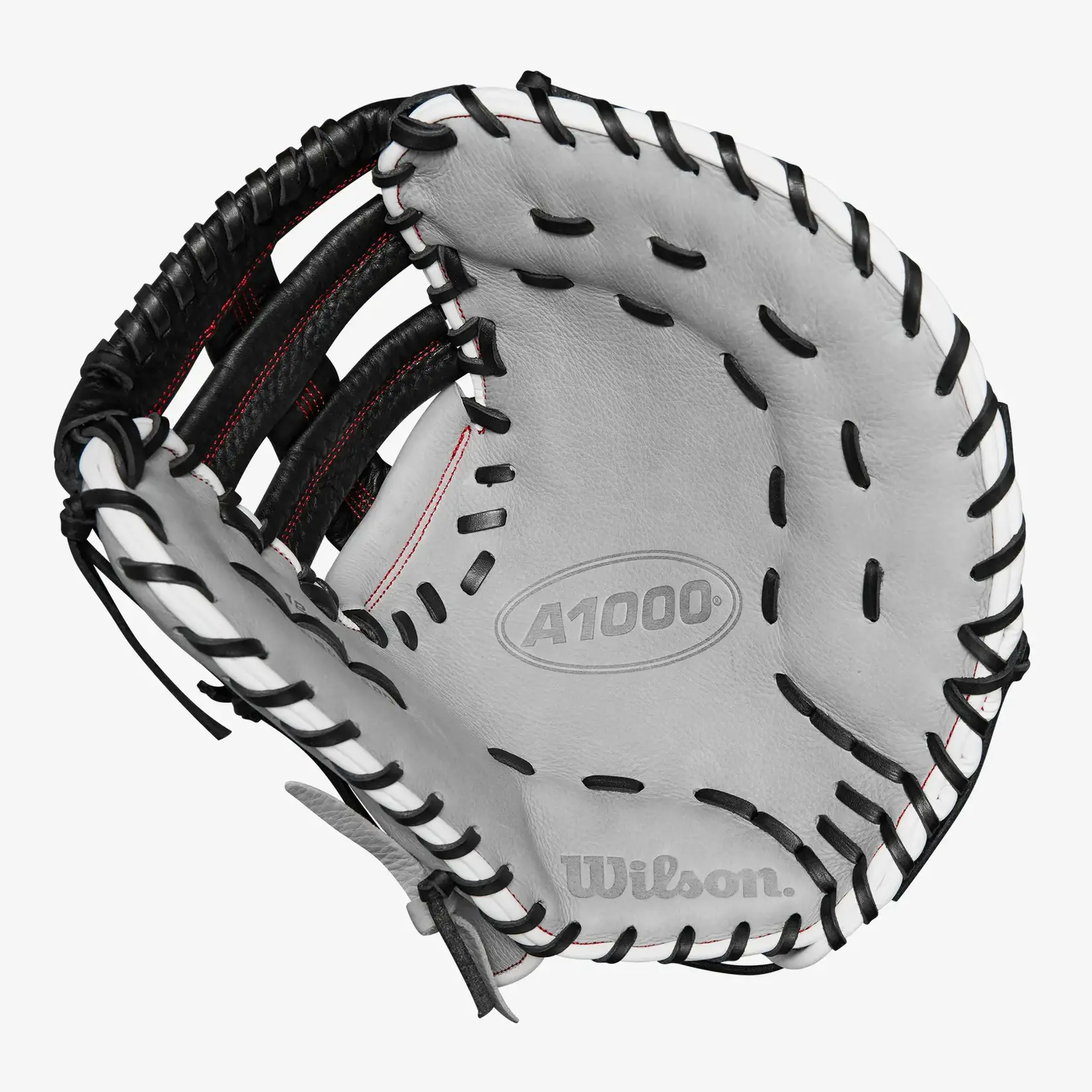 Wilson Wilson Baseball Glove, A1000 1620, 12.5", Reg, Blk/Gry/Wht, First Base Mitt