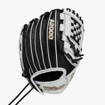 Wilson Wilson Fastpitch Glove, A2000FP P12, 12", Reg, Blk/Wht/Blonde