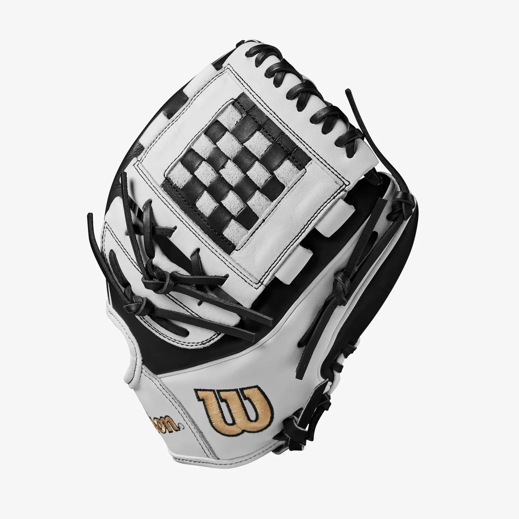 Wilson Wilson Fastpitch Glove, A2000FP P12, 12", Reg, Blk/Wht/Blonde