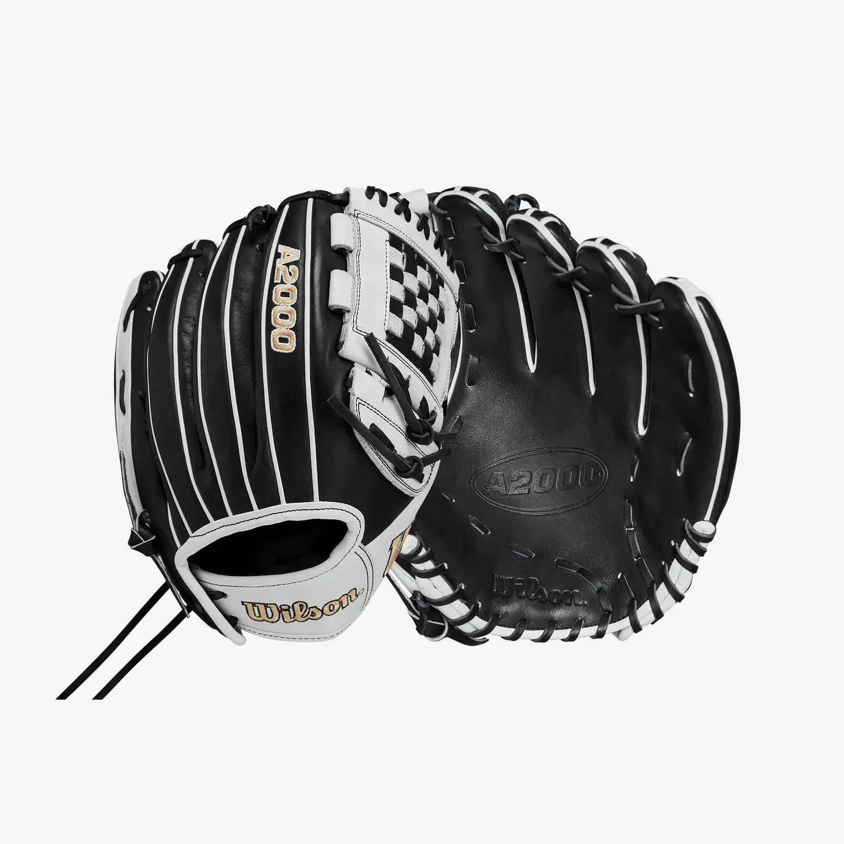 Wilson Wilson Baseball Glove, A2000FP P12, Reg, 12", Fastpitch, Blk/Wht/Blonde