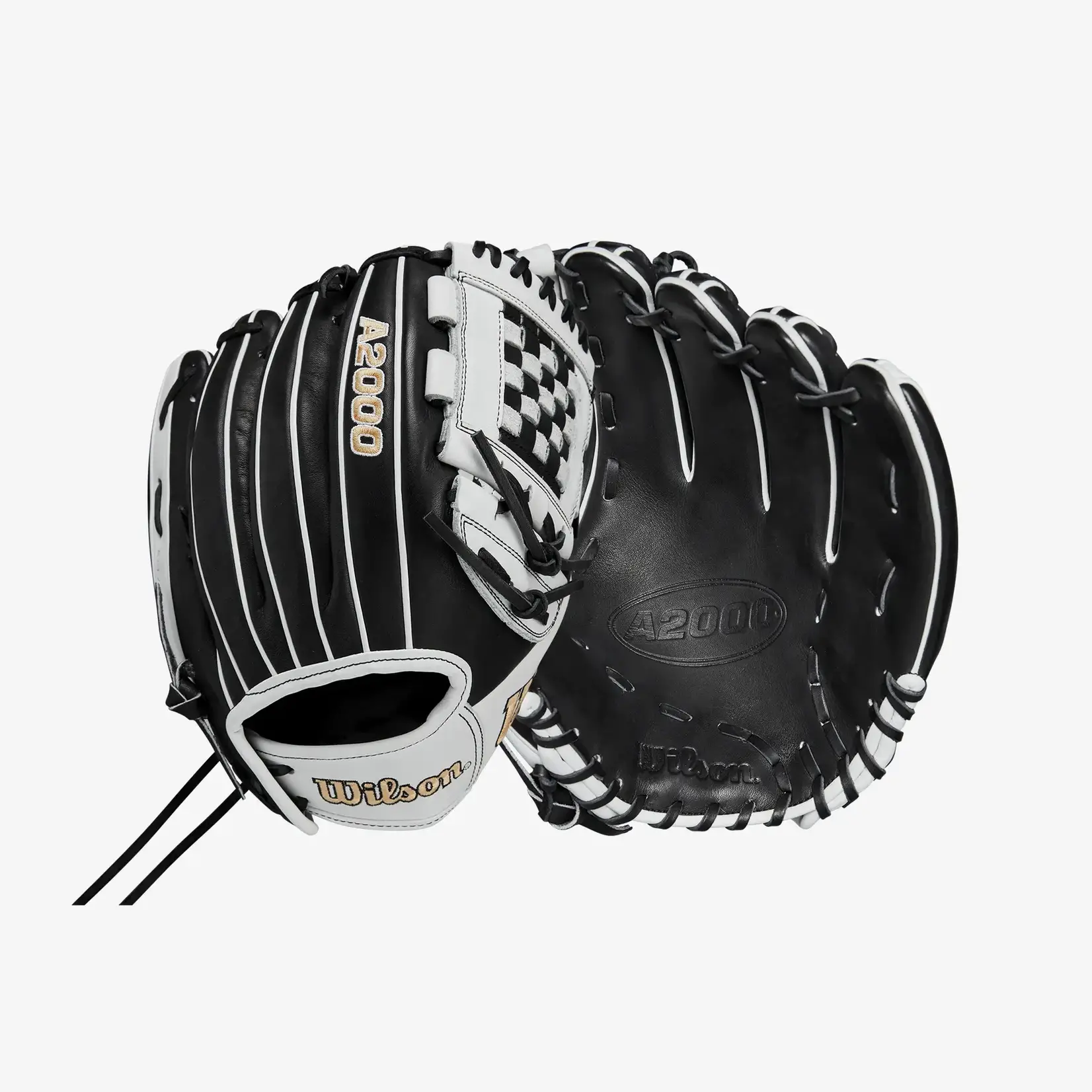Wilson Wilson Fastpitch Glove, A2000FP P12, 12", Reg, Blk/Wht/Blonde