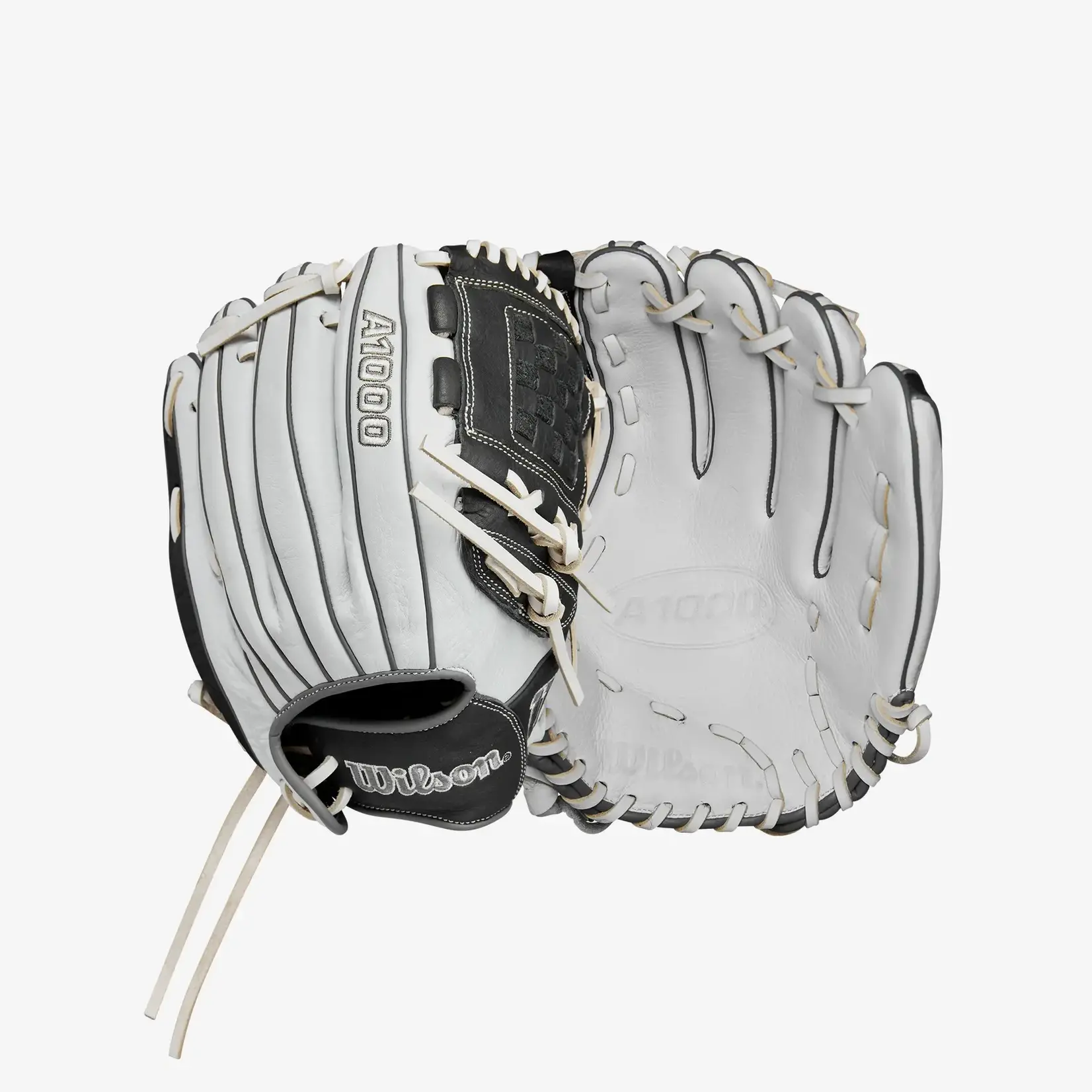 Wilson Wilson Fastpitch Glove, A1000 P12, Reg, 12", Wht/Blk