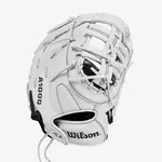 Wilson Wilson Baseball Glove, A1000 1620, Reg, 12.5", Fastpitch, First Base Pattern, Blk/Wht