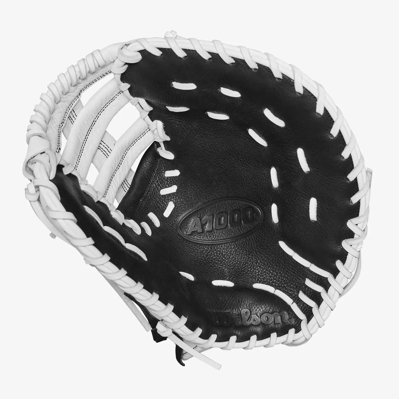 Wilson Wilson Baseball Glove, A1000 1620, Reg, 12.5", Fastpitch, First Base Pattern, Blk/Wht