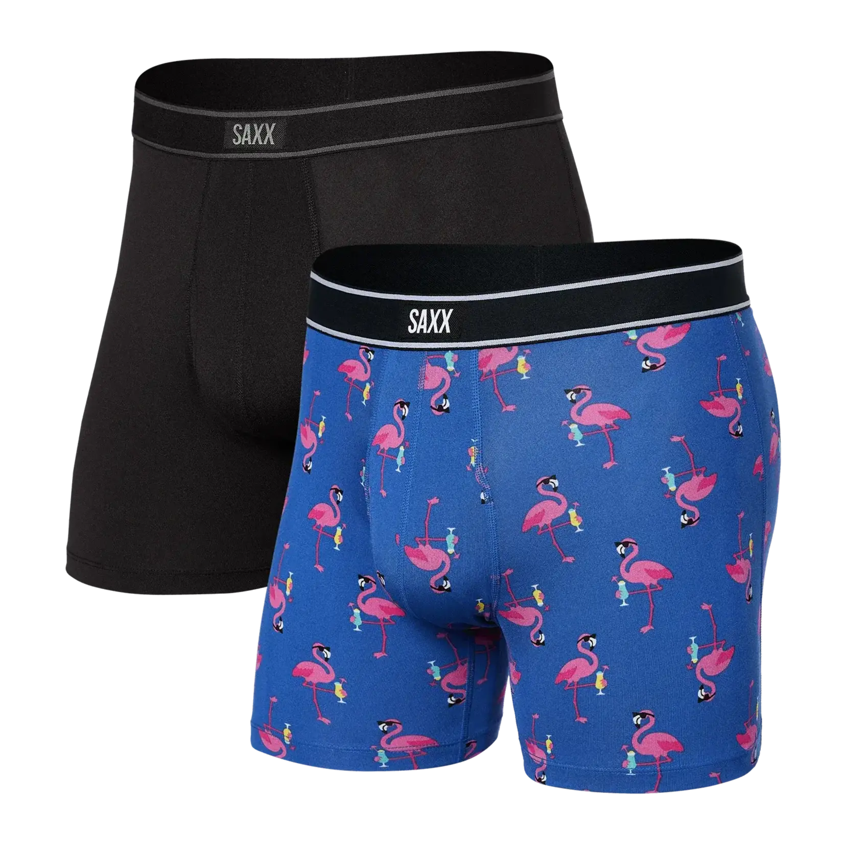 Saxx Saxx Underwear, Daytripper BB Fly, 2-Pack, Mens, FLB-Flocktail Hour/Blk
