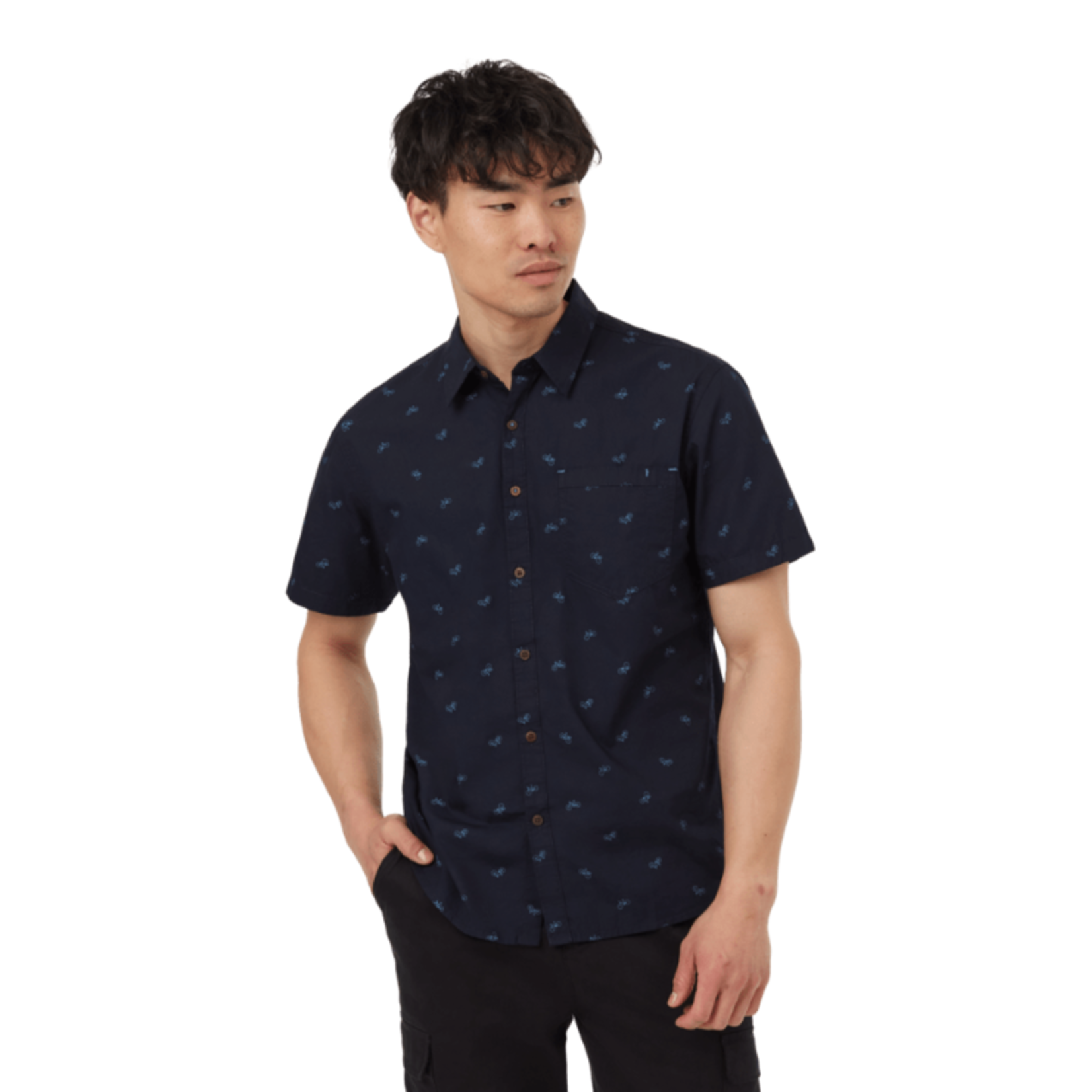 Tentree Tentree Short Sleeve Button-Up Shirt, Bike Around, Mens