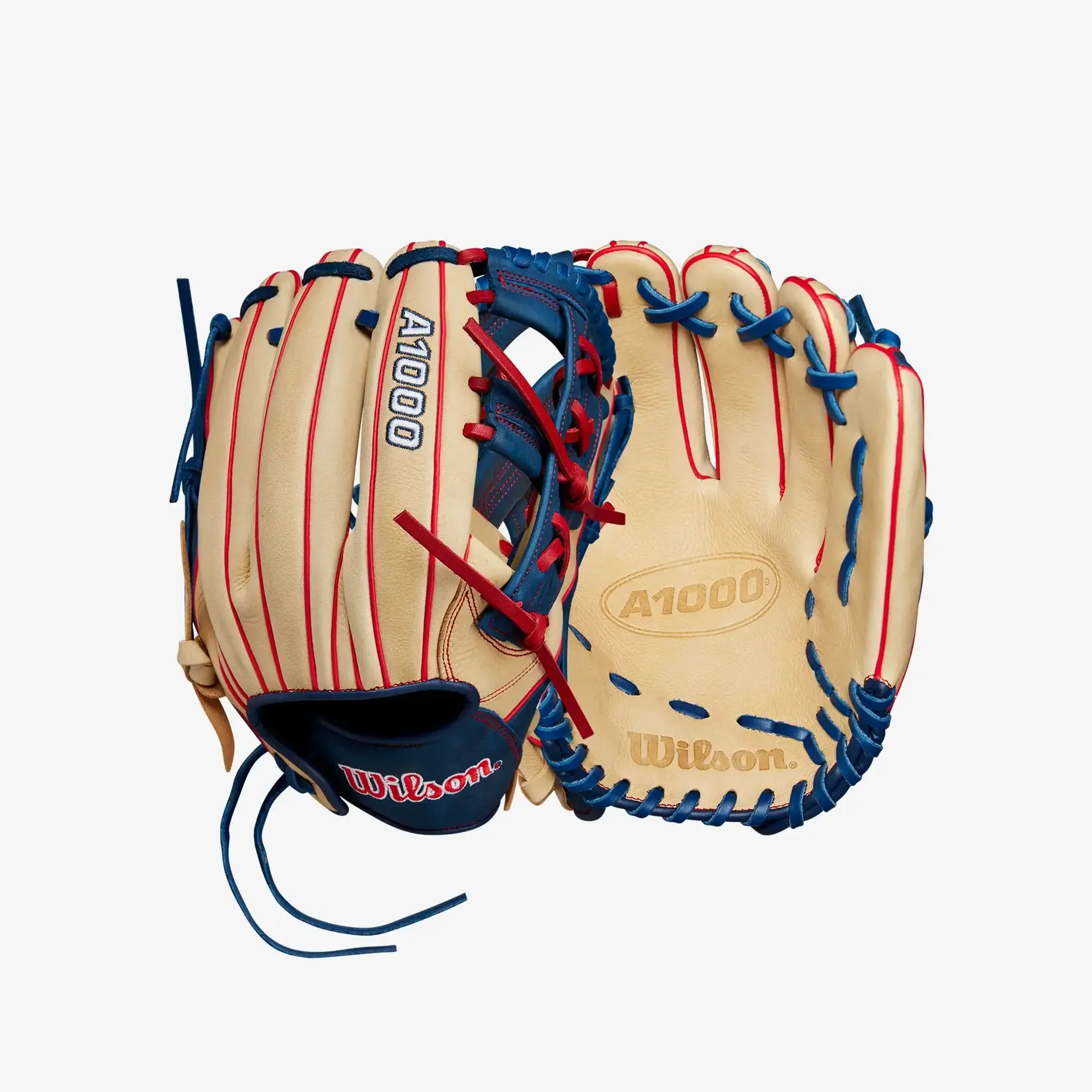 Wilson Wilson Baseball Glove, A1000 1912, 12", Reg, Infield, Blonde/Nvy