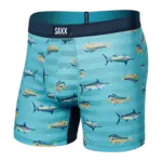 Saxx Saxx Underwear, Droptemp Cool Mesh BB Fly, Mens, TCT-Trophy Catch-Turquoise