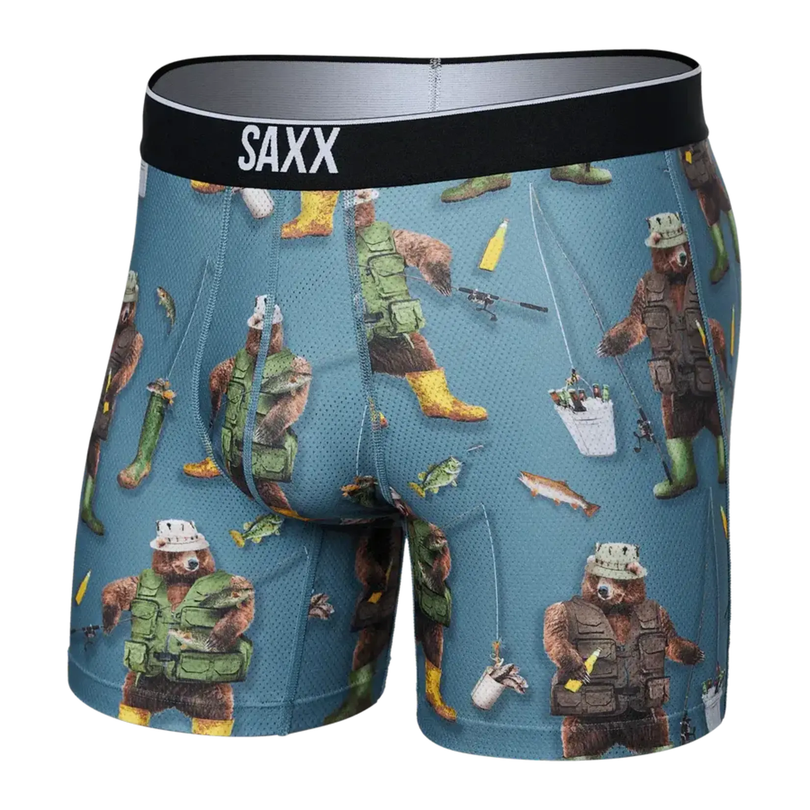 Saxx Saxx Underwear, Volt Boxer Brief, Mens, WFT-Water Foul-Washed Teal