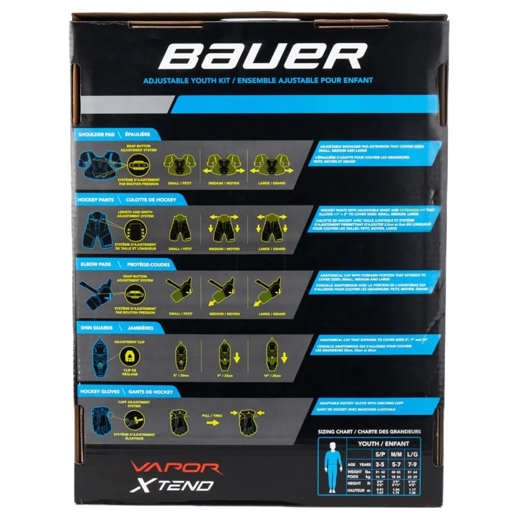 Bauer Bauer Hockey Starter Kit, Vapor Xtend, Youth, OS