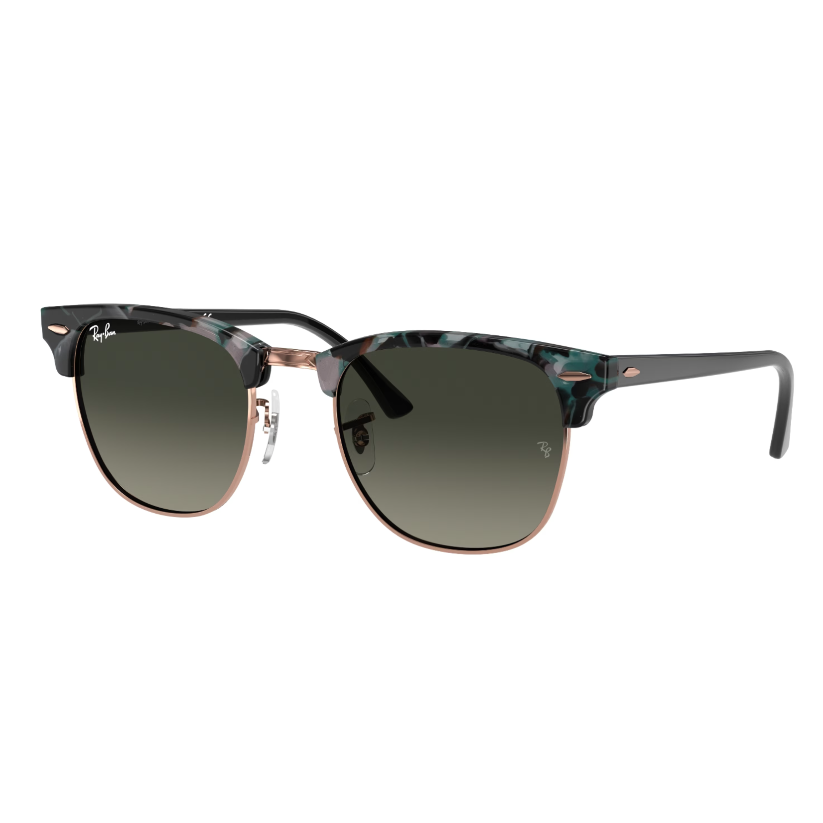 Ray-Ban Ray-Ban Sunglasses, Clubmaster, Spotted Gry/Grn, Light Gry Gradient, 49