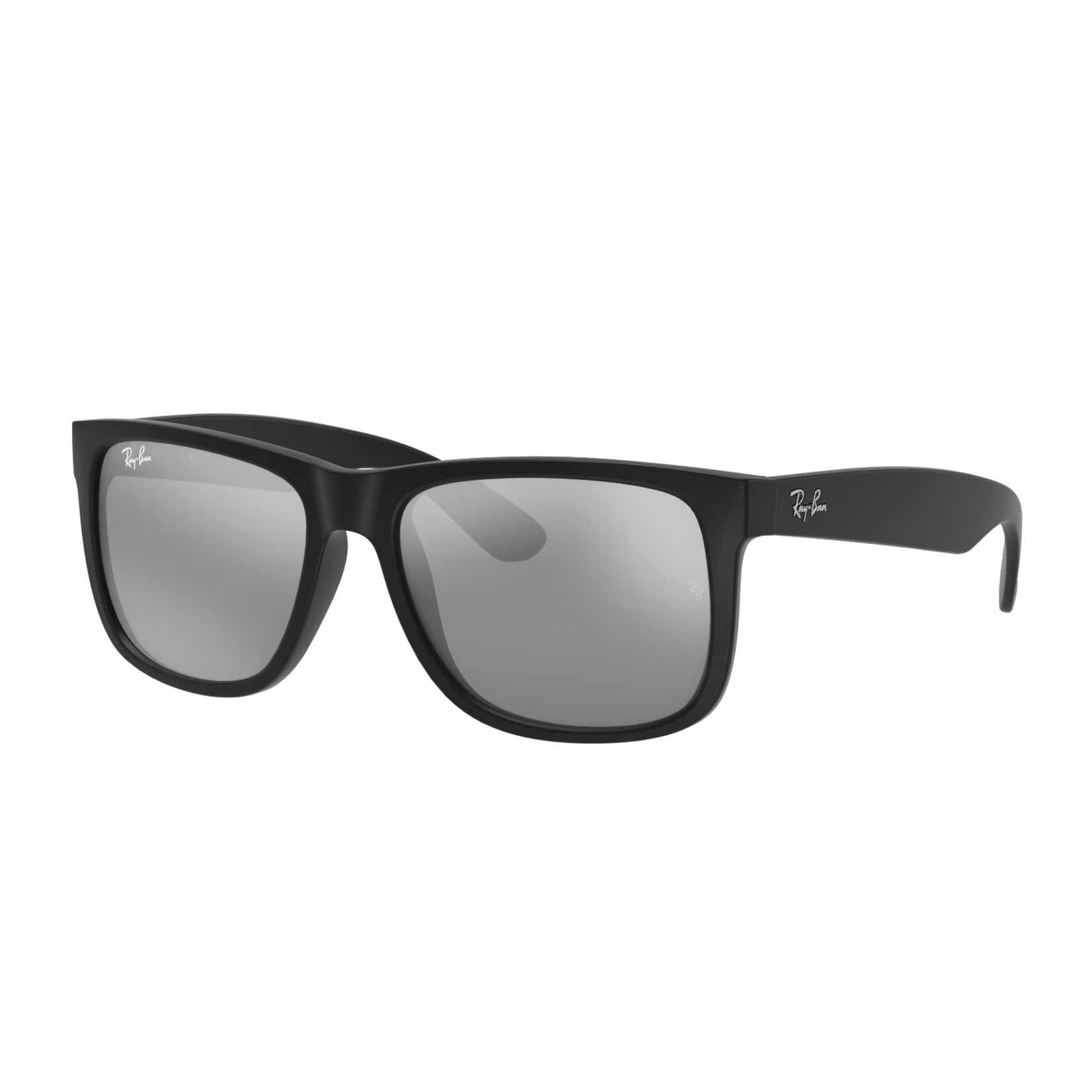 Ray-Ban Ray-Ban Sunglasses, Justin, Rubber Blk, Gry Mirror Silver, 51