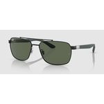 Ray-Ban Ray-Ban Sunglasses, 3701, Blk, Dark Grn, 59