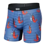 Saxx Saxx Underwear, Droptemp Cool Mesh BB Fly, Mens, SCN-Shrimp Cocktail-Nvy