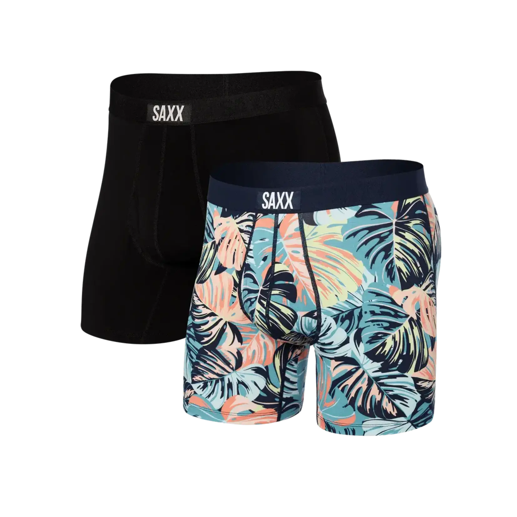 Saxx Saxx Underwear, Ultra Boxer, 2-Pack, Mens, MPO-Mr. Phil O. Dendren/Blk