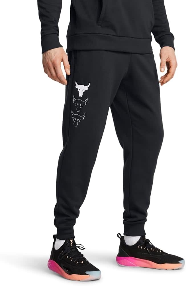 Under Armour Pants Project Rock Rival Fleece Jogger Mens Time Out Sports Excellence