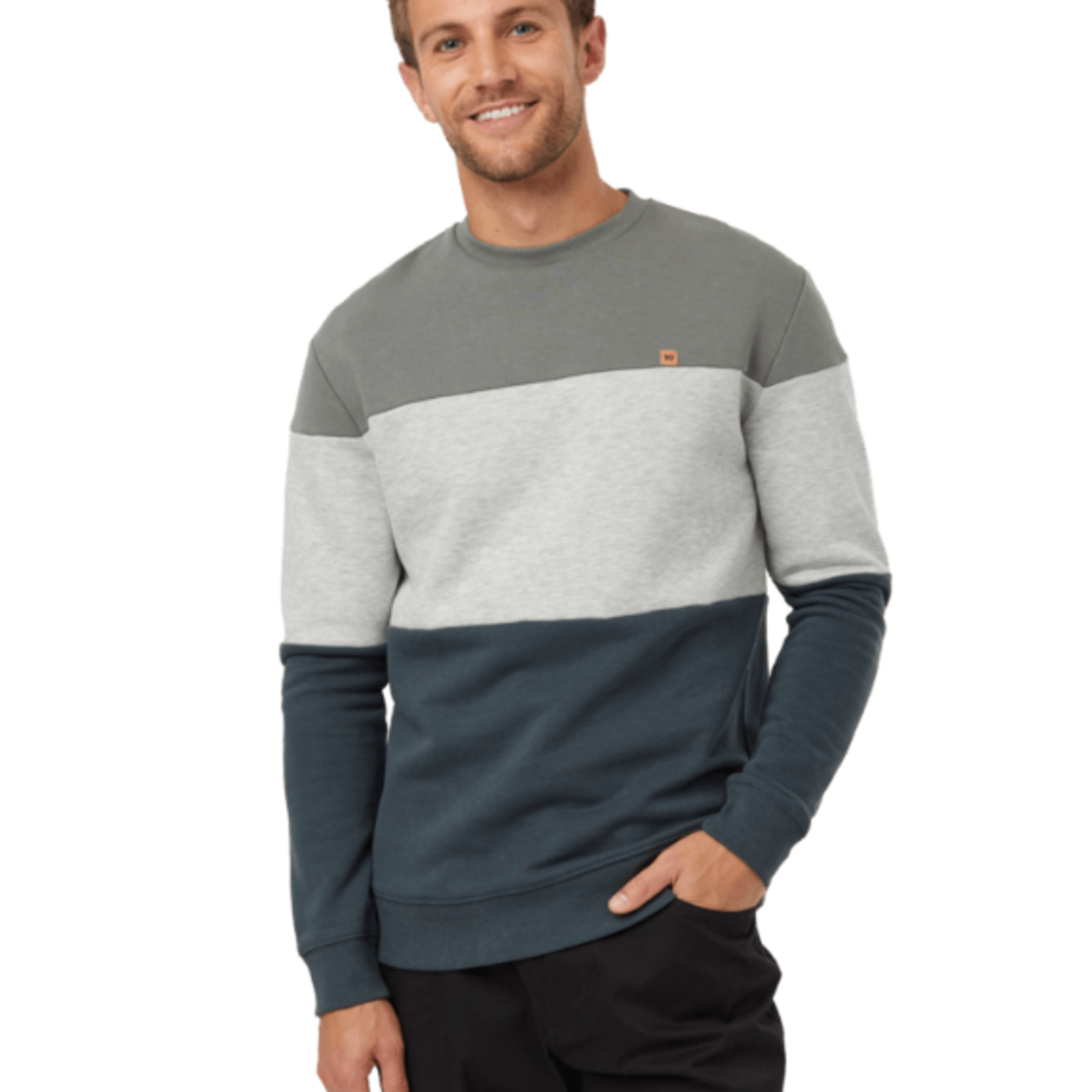 Tentree Tentree Sweater TreeFleece Blocked Classic Crew Mens