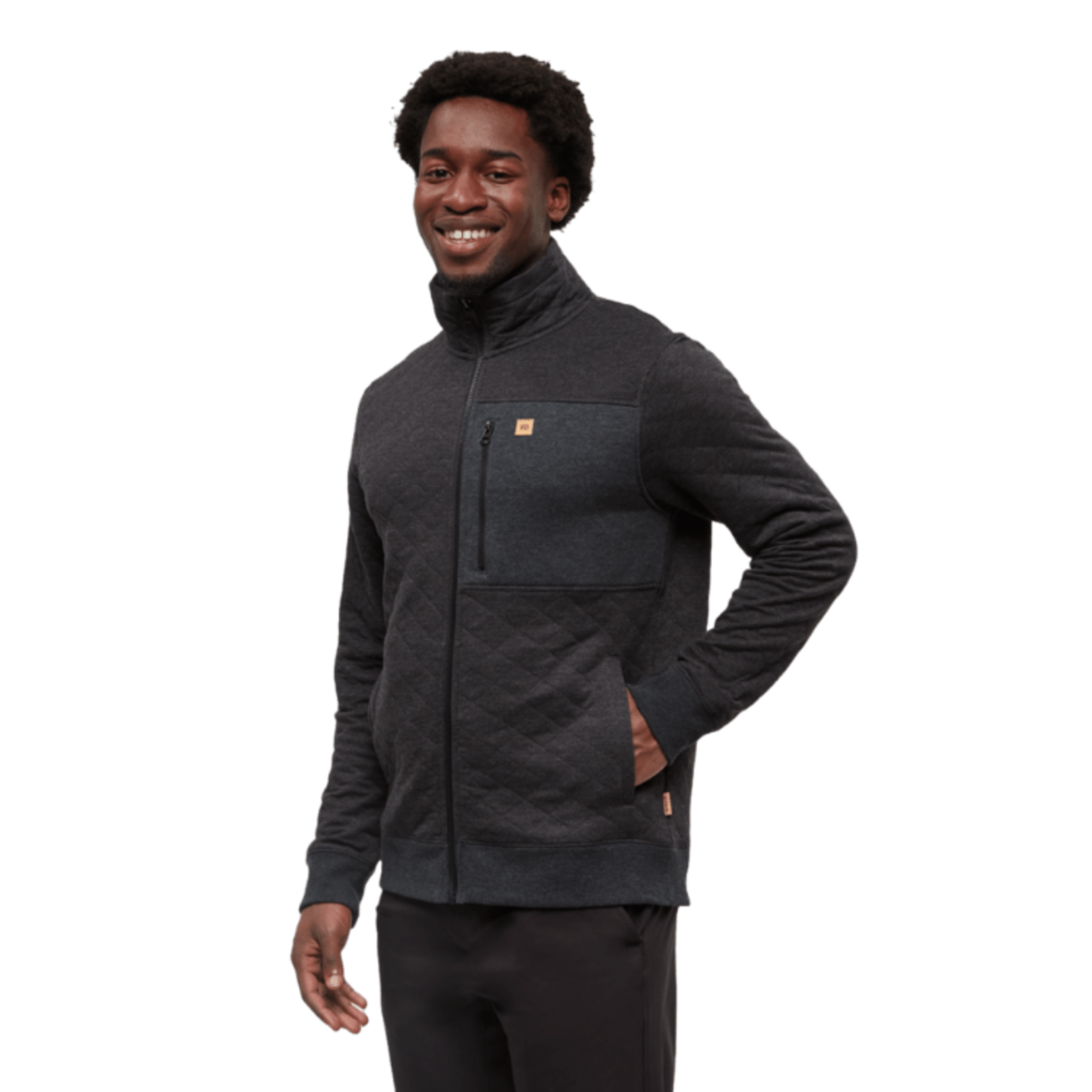 Tentree Tentree Sweater, Quilted Full Zip, Mens