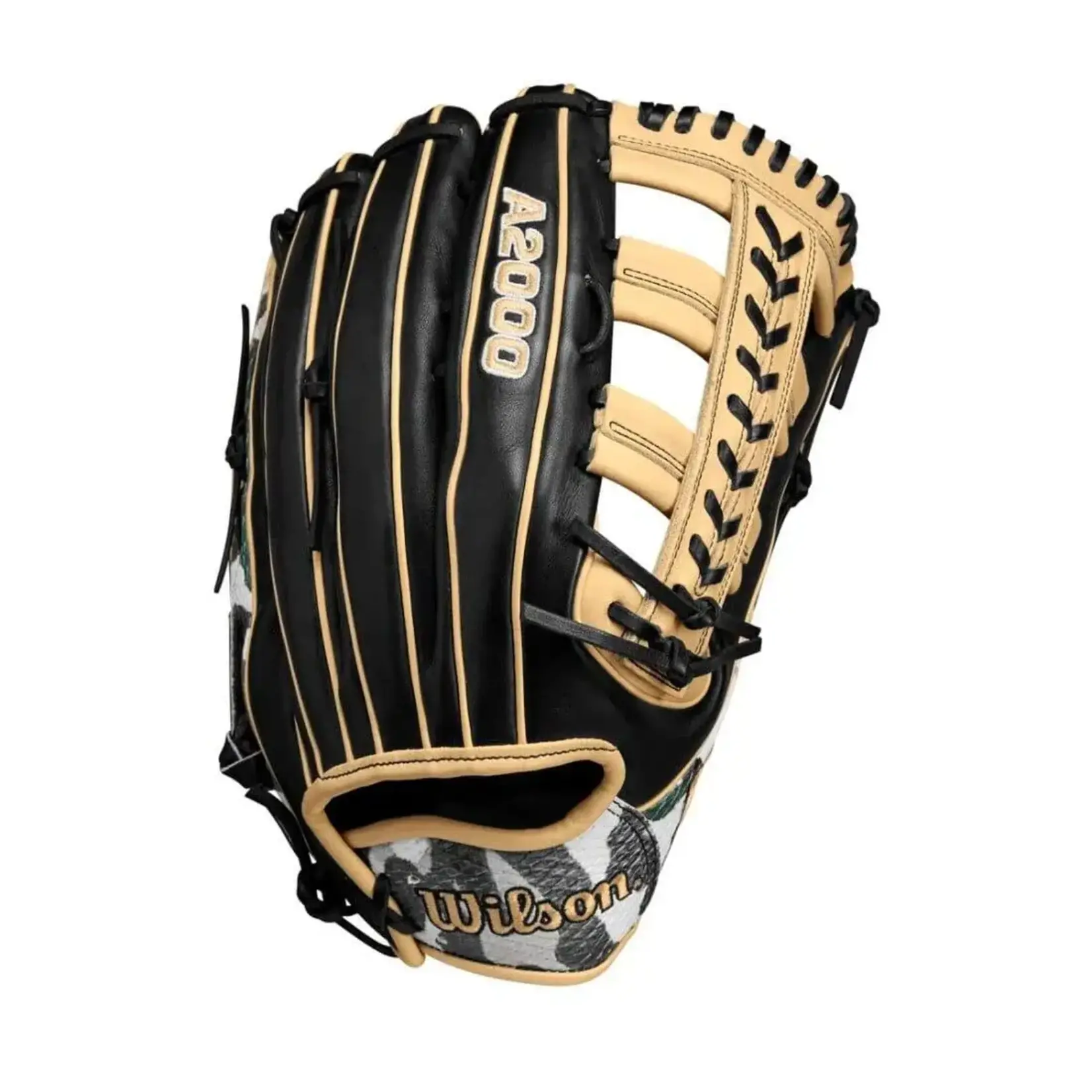 Wilson Wilson Baseball Glove, A2000 SuperSkin 1810, Reg, 12.75", Blonde/Blk/Camo SuperSkin