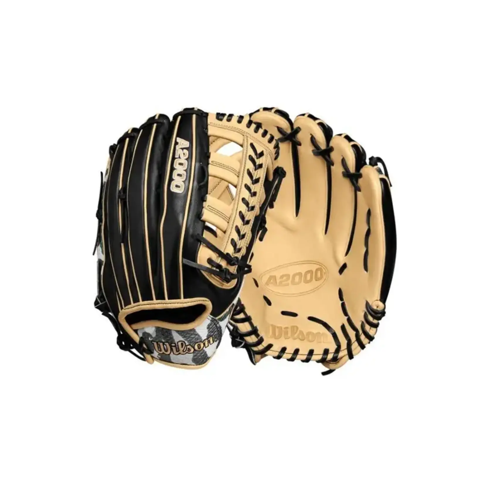 Wilson Wilson Baseball Glove, A2000 SuperSkin 1810, Reg, 12.75", Blonde/Blk/Camo SuperSkin