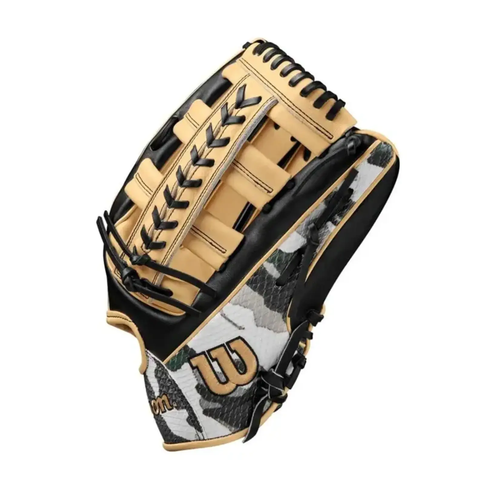 Wilson Wilson Baseball Glove, A2000 SuperSkin 1810, Reg, 12.75", Blonde/Blk/Camo SuperSkin