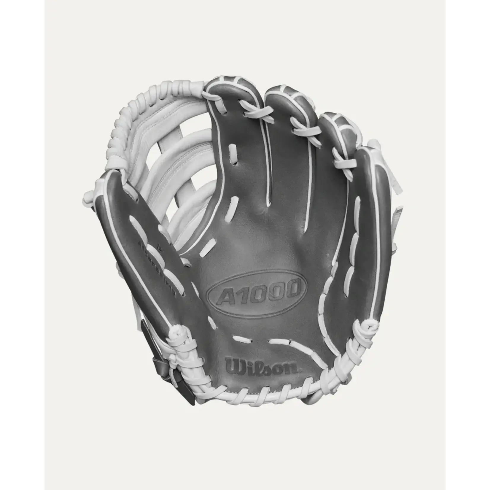 Wilson Wilson Fastpitch Glove, A1000 IF12, Reg, 12", Steeled Gry/Wht