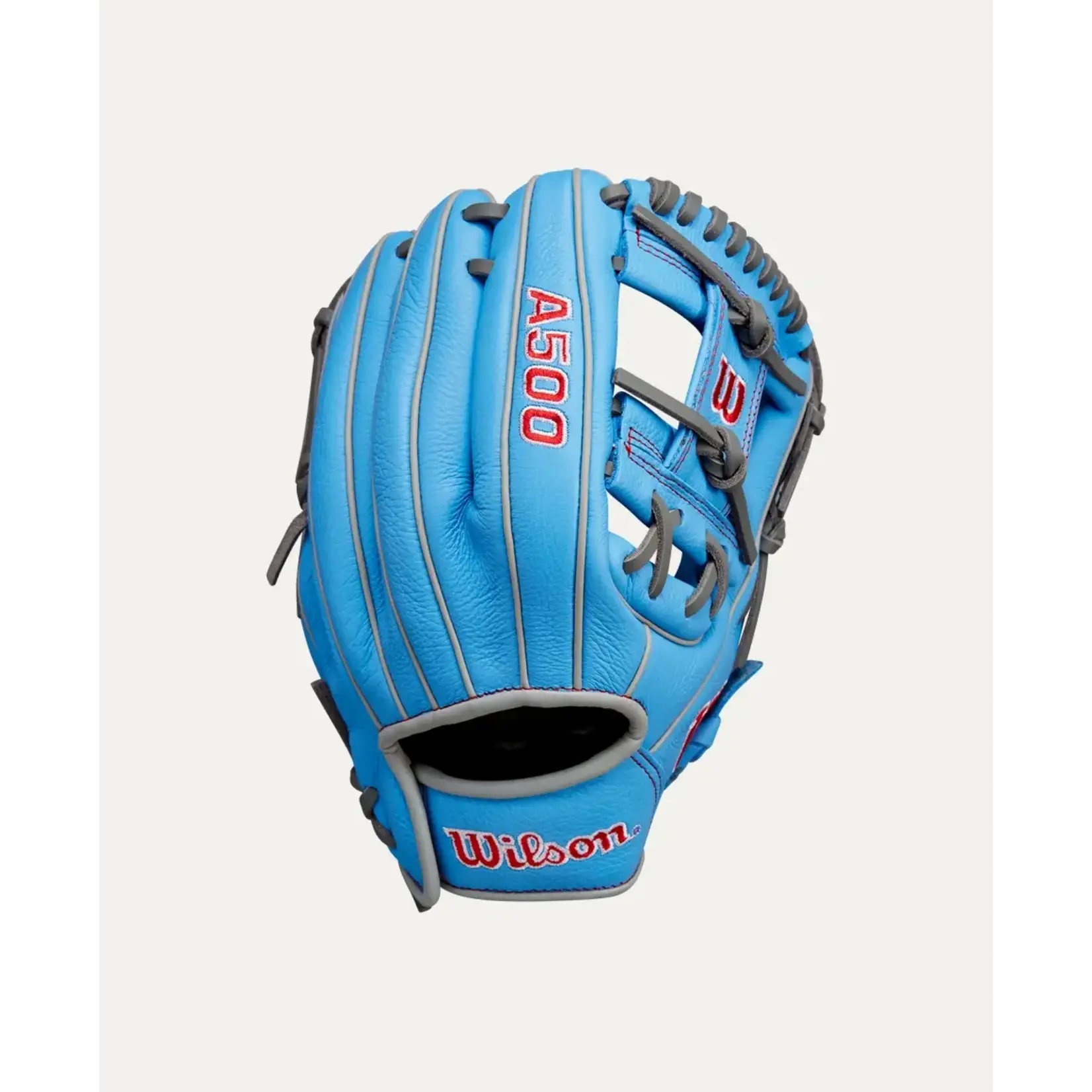 Wilson Wilson Baseball Glove, A500, 11", Reg, Cool Blu/Gry/Red, Youth