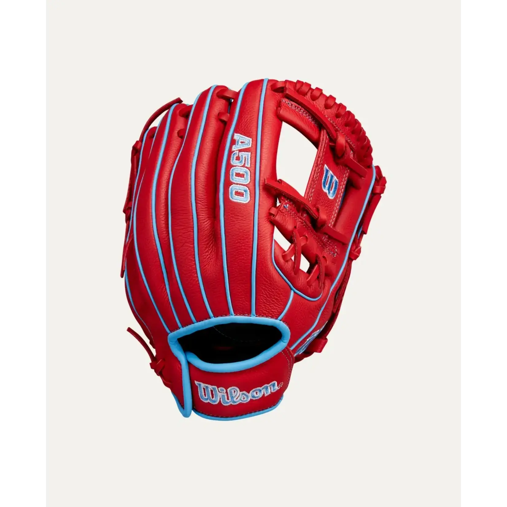 Wilson Wilson Baseball Glove, A500, 11.5", Reg, Red/Cool Blu/Wht, Youth