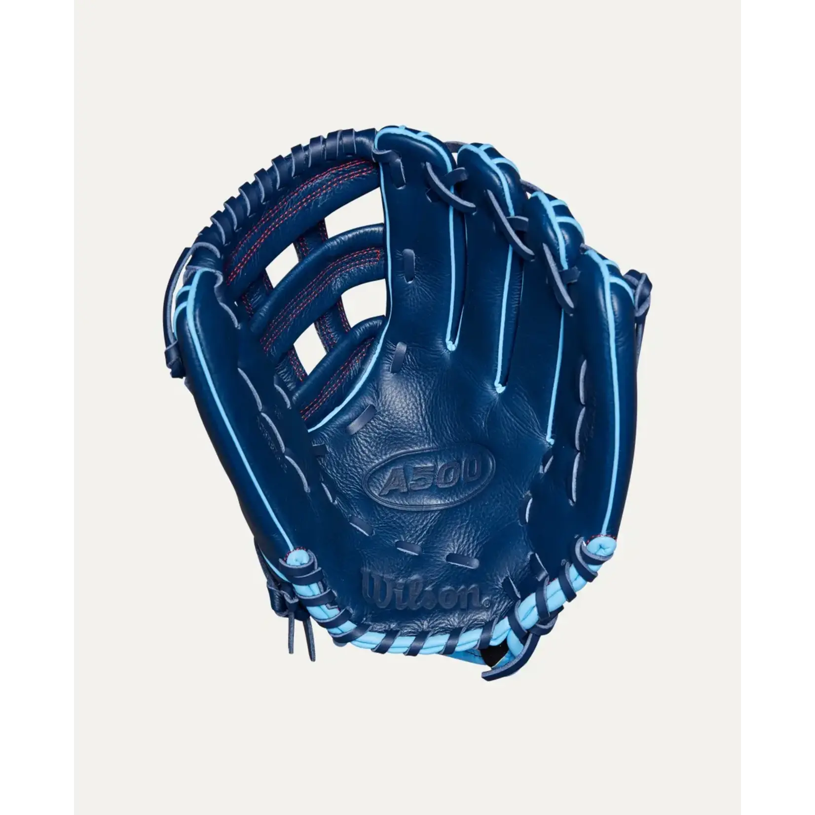 Wilson Wilson Baseball Glove, A500, 12", Reg, Nvy/Cool Blu/Red, Youth