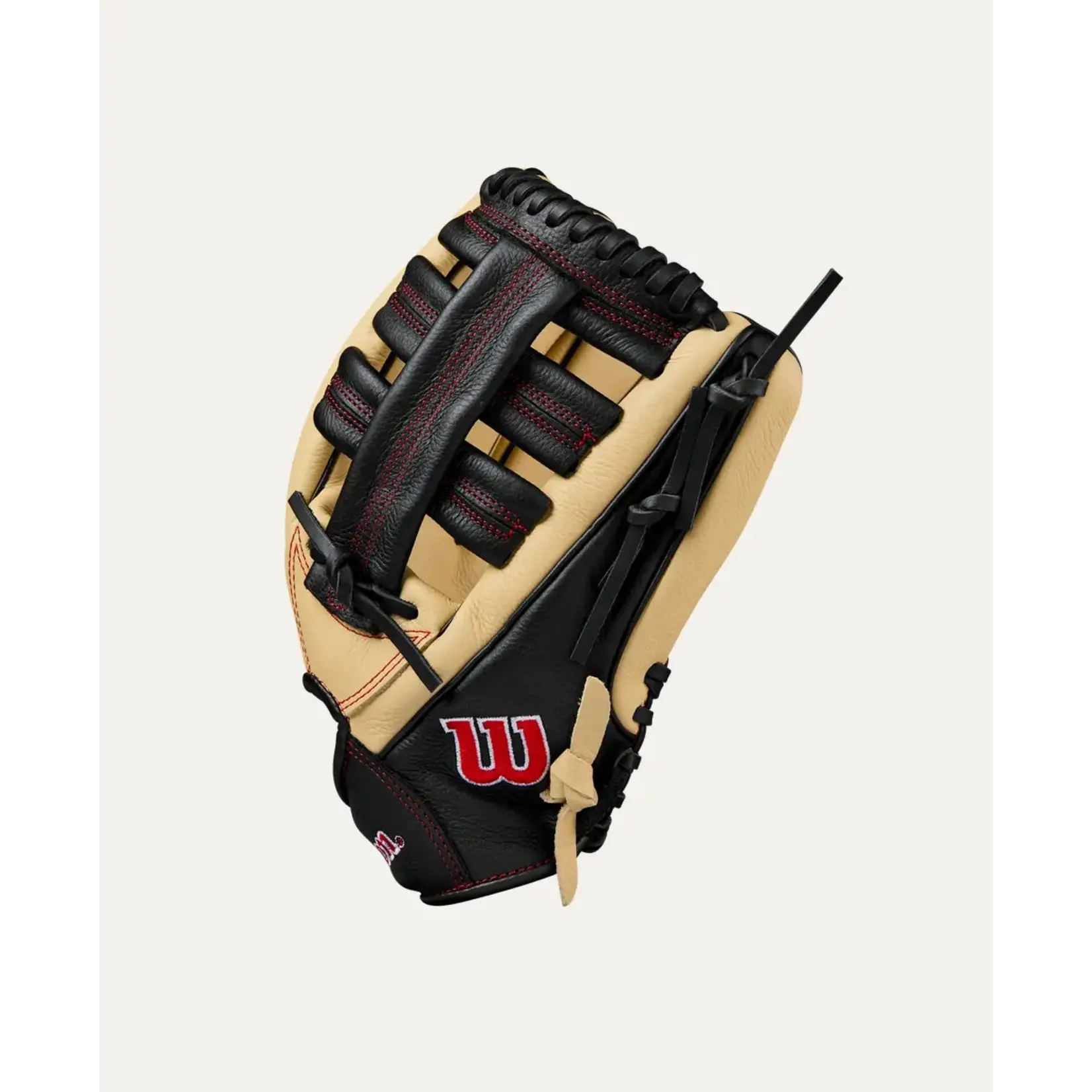 Wilson Wilson Baseball Glove, A500, 12.5", Reg, Blonde/Red/Blk, Youth
