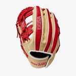 Wilson Wilson Baseball Glove, A500, Full Right, 11", Blonde/Red/Wht, Youth