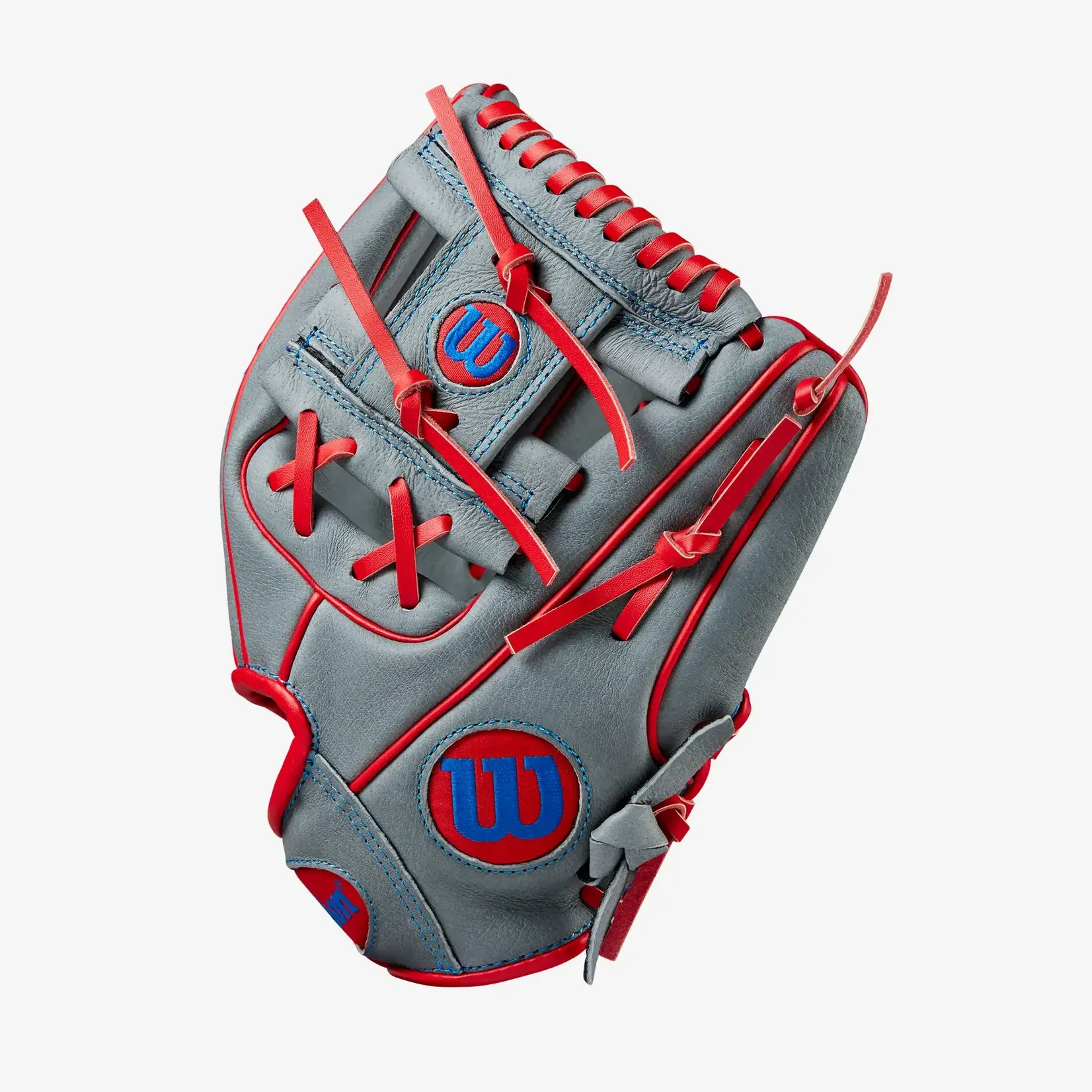 Wilson Wilson Baseball Glove, A450, 10.75", Reg, Gry/Red/Royal, Youth