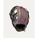Wilson Wilson Baseball Glove, A450, Full Right, 11.5", Gry/Blk/Yel, Youth