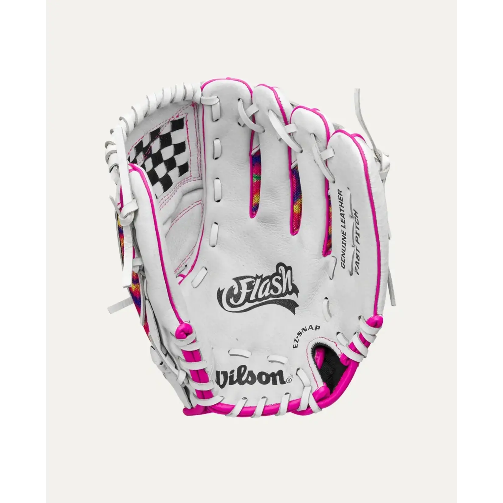Wilson Wilson Fastpitch Glove, A440 Flash, Reg, 11.5", Wht/Tie Dye/Pnk, Youth