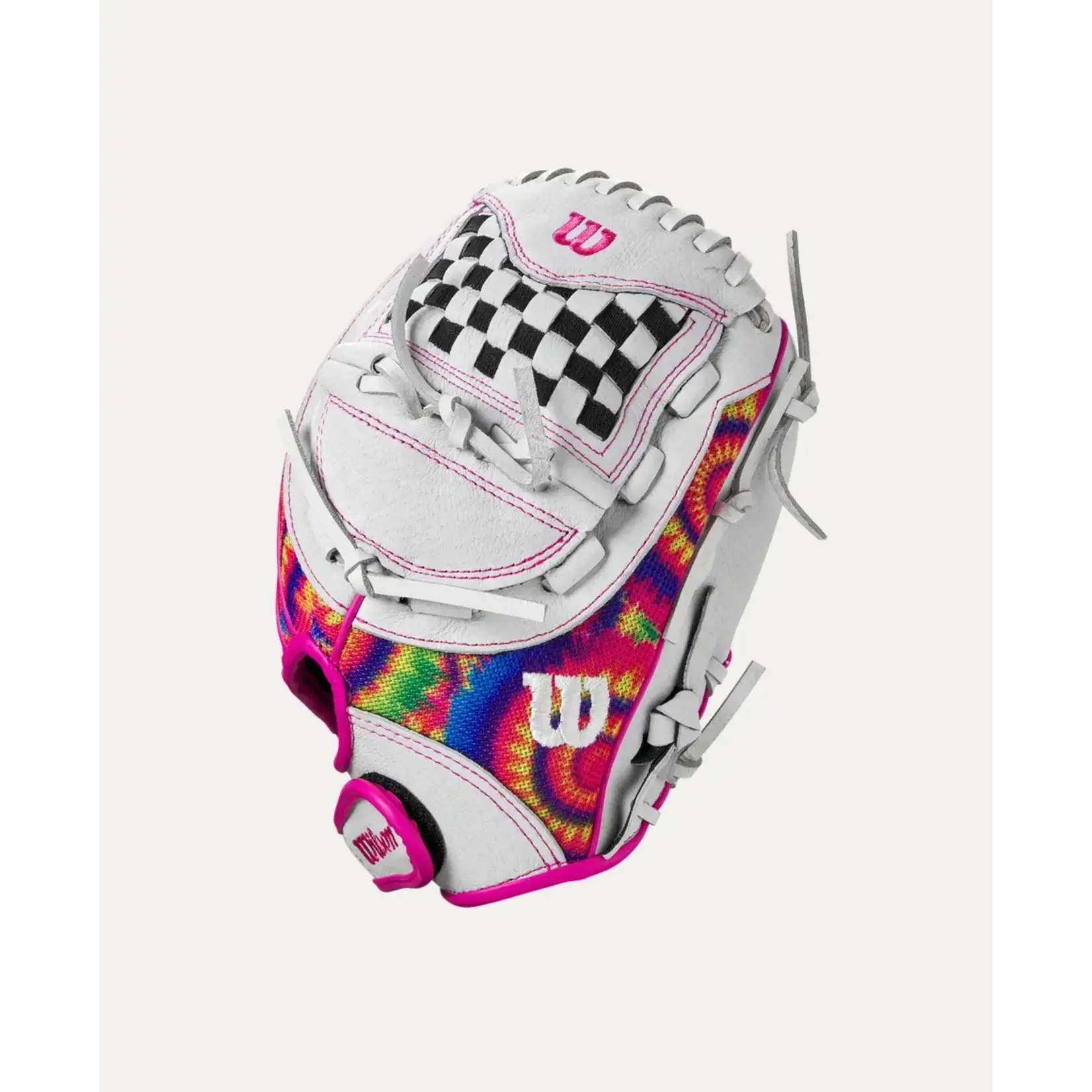 Wilson Wilson Fastpitch Glove, A440 Flash, Reg, 11.5", Wht/Tie Dye/Pnk, Youth