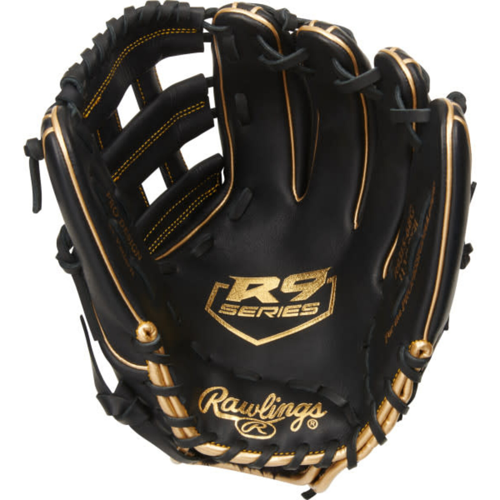 Rawlings Rawlings Baseball Glove, R9 Series, R9315-6BG, 11.75”, Blk, Reg