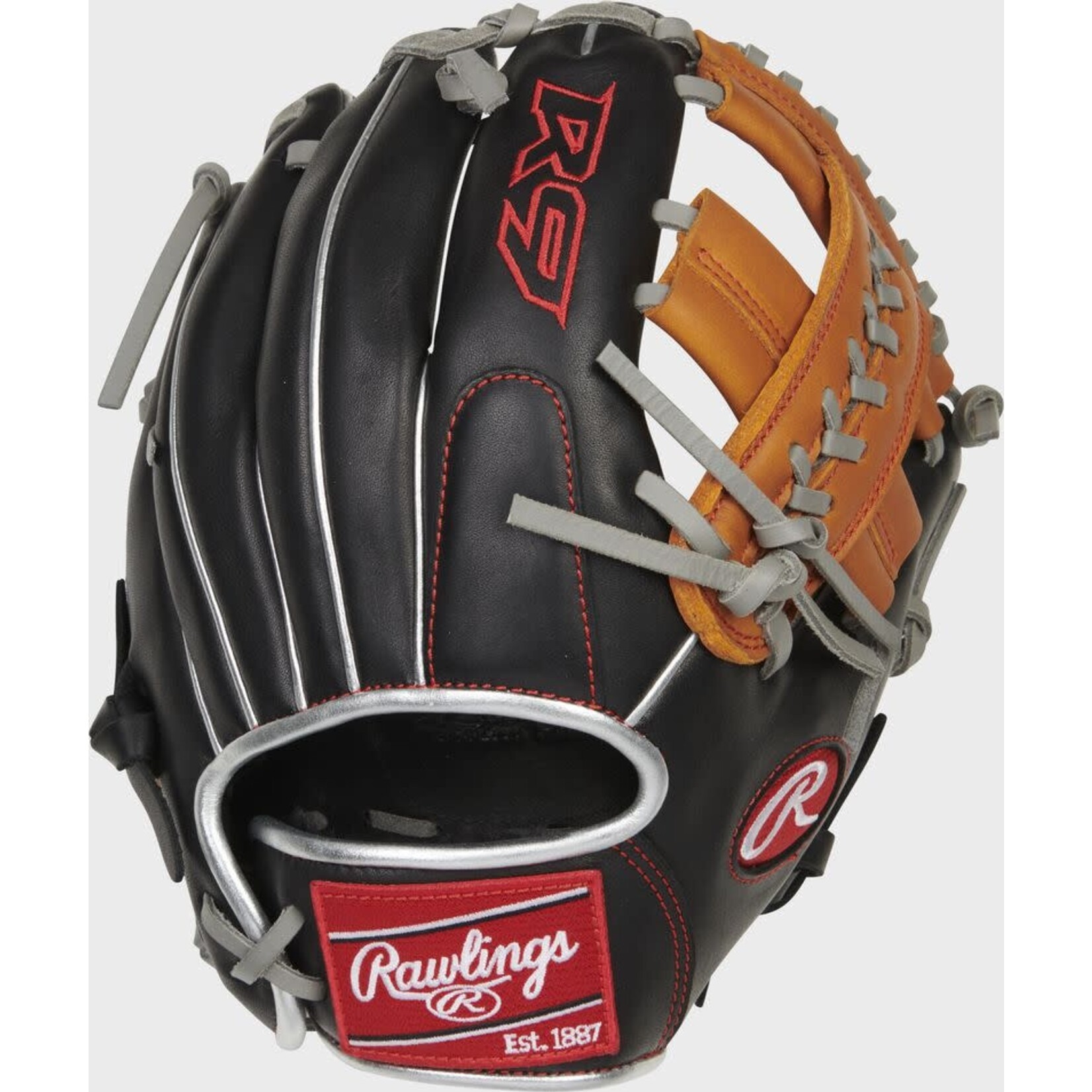 Rawlings Rawlings Baseball Glove, R9 Contour Series, R9110U-19BT, 11”, Blk/Tan, Reg, Youth