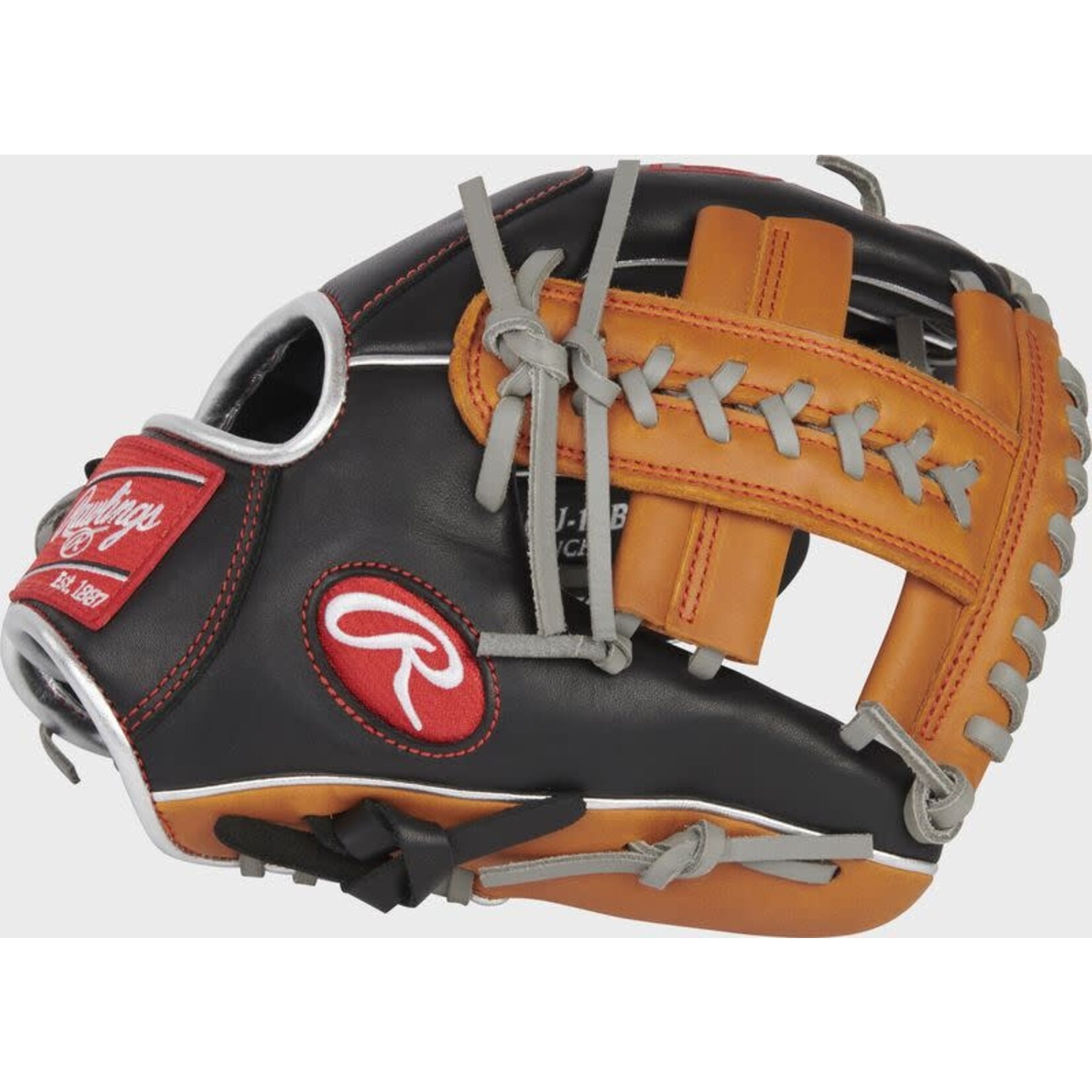 Rawlings Rawlings Baseball Glove, R9 Contour Series, R9110U-19BT, 11”, Blk/Tan, Reg, Youth
