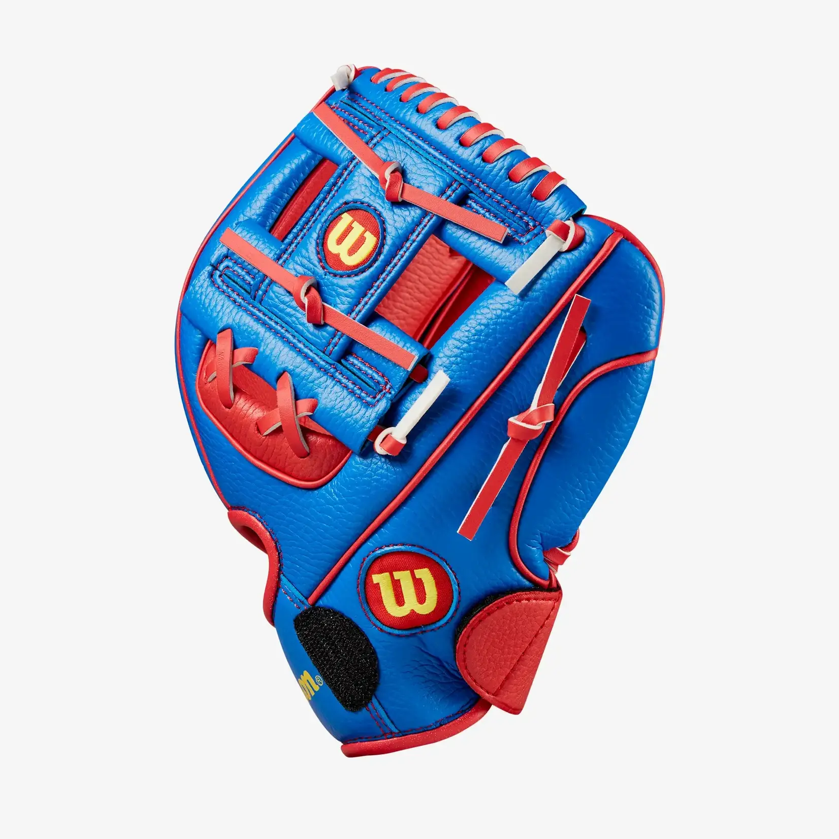 Wilson Wilson Baseball Glove, A200 EZ Catch, Reg, 10", Royal/Red/Yel, Youth