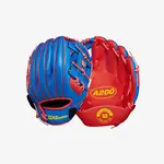 Wilson Wilson Baseball Glove, A200 EZ Catch, Reg, 10", Royal/Red/Yel, Youth