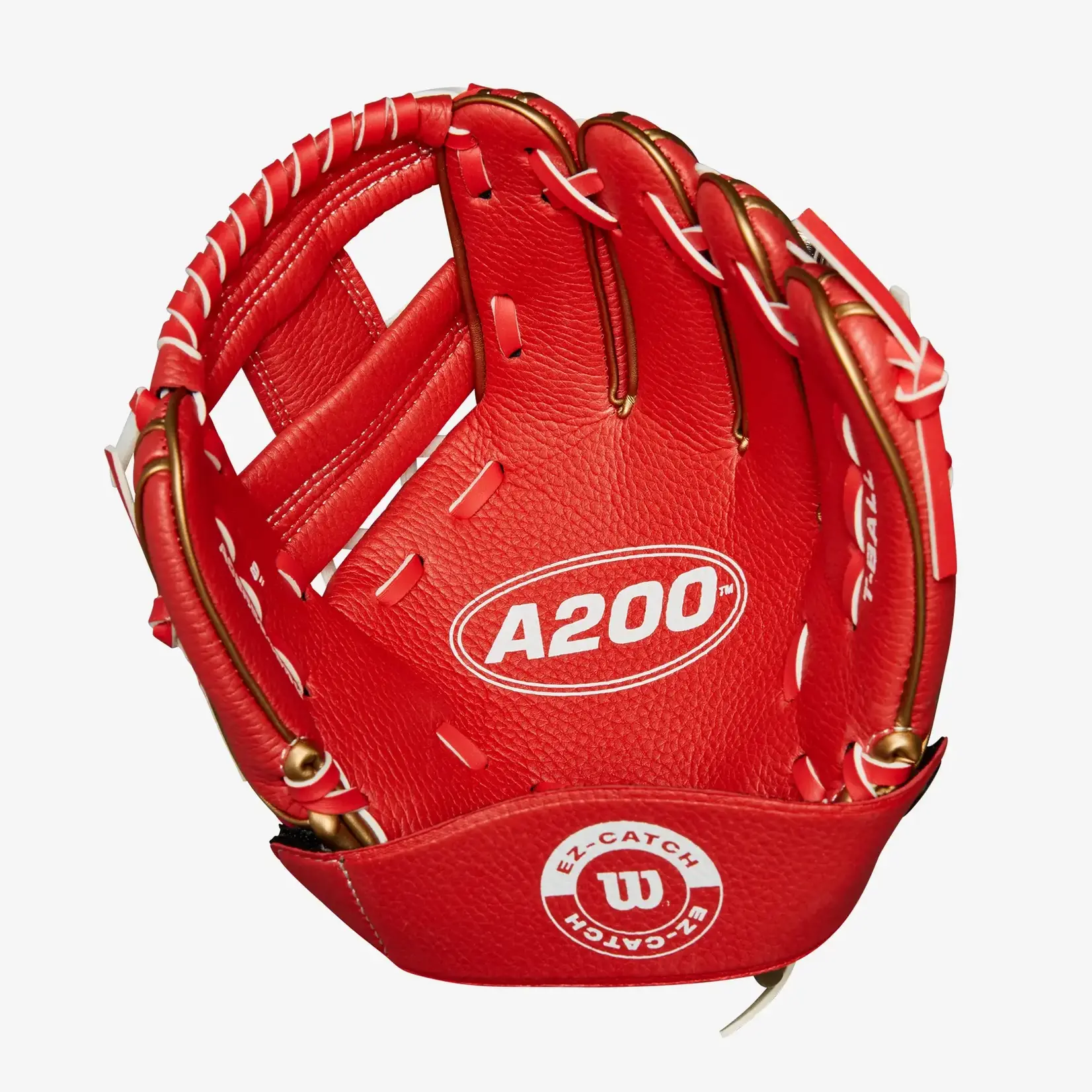 Wilson Wilson Baseball Glove, A200 EZ Catch, 9", Reg, Red/Gold, Youth