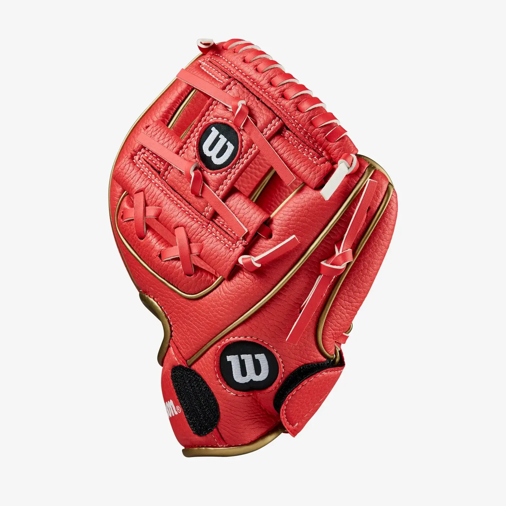 Wilson Wilson Baseball Glove, A200 EZ Catch, 9", Reg, Red/Gold, Youth