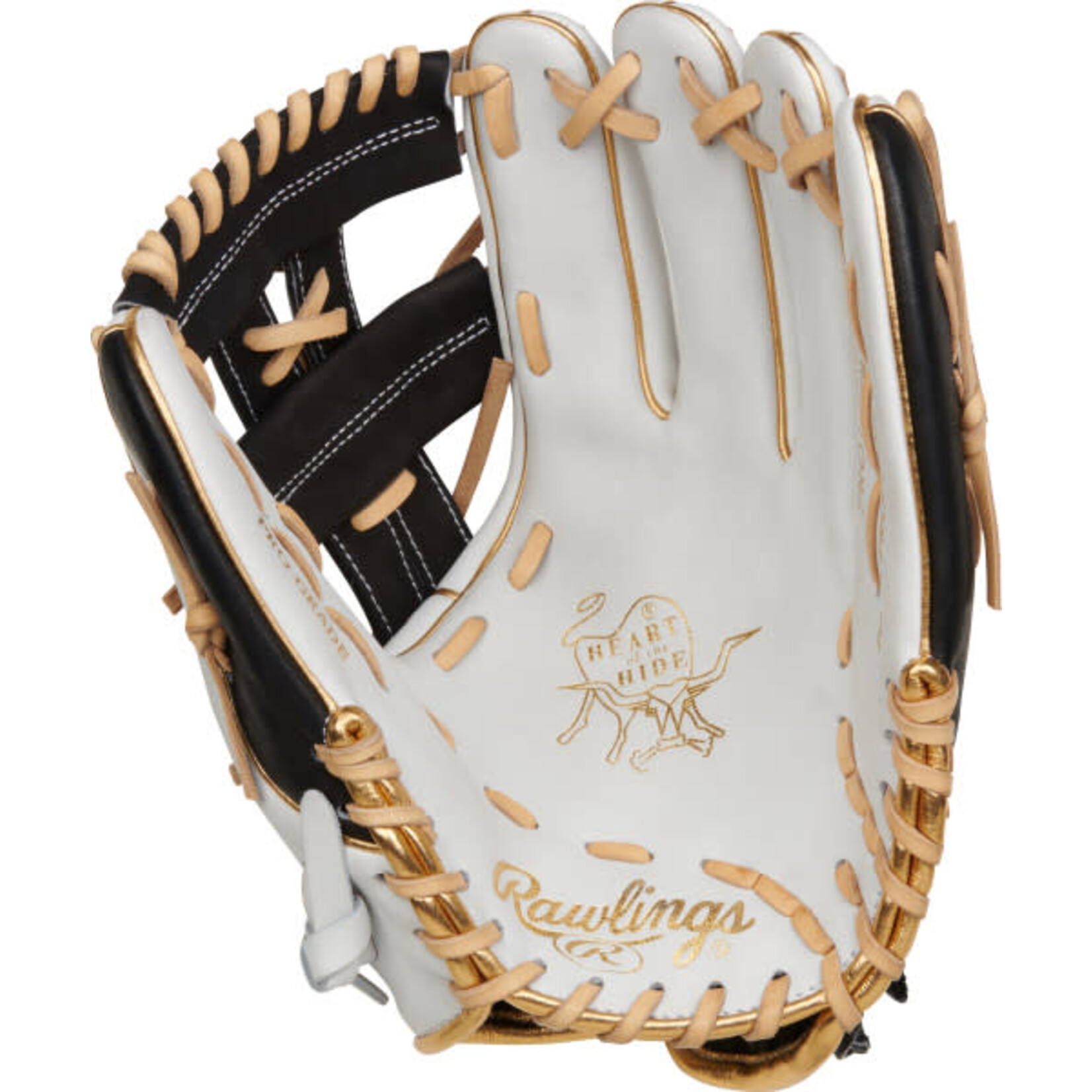 Rawlings Rawlings Fastpitch Glove, Heart of the Hide, PRO120SB-32W, 12", Reg